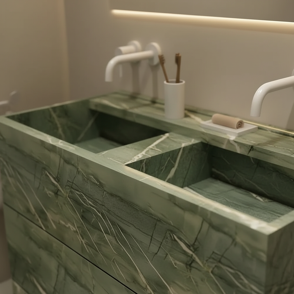 Emerald Marble Vanity Showcase 4