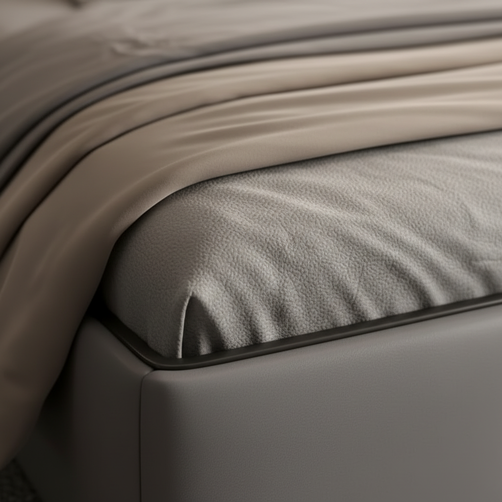 Grey Leather Grain Macro