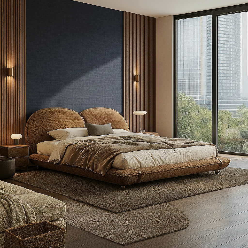 Luxury Bed – Navy