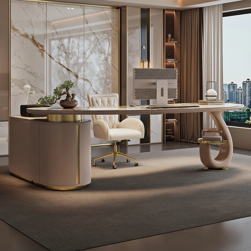 Luxury desk front view