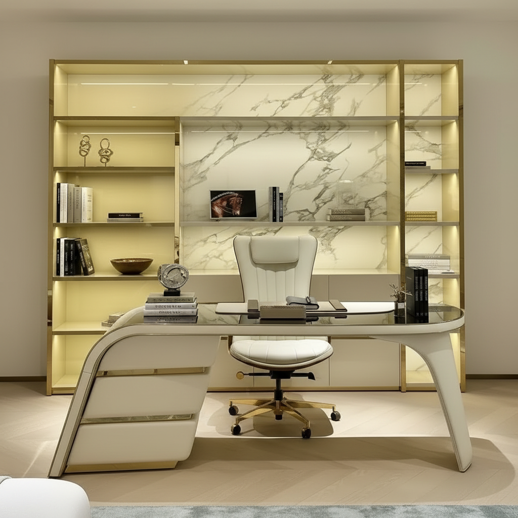 Luxury desk front view