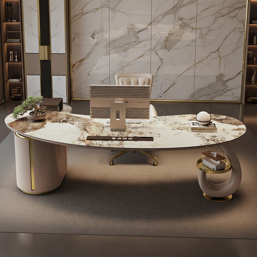 Luxury desk front view