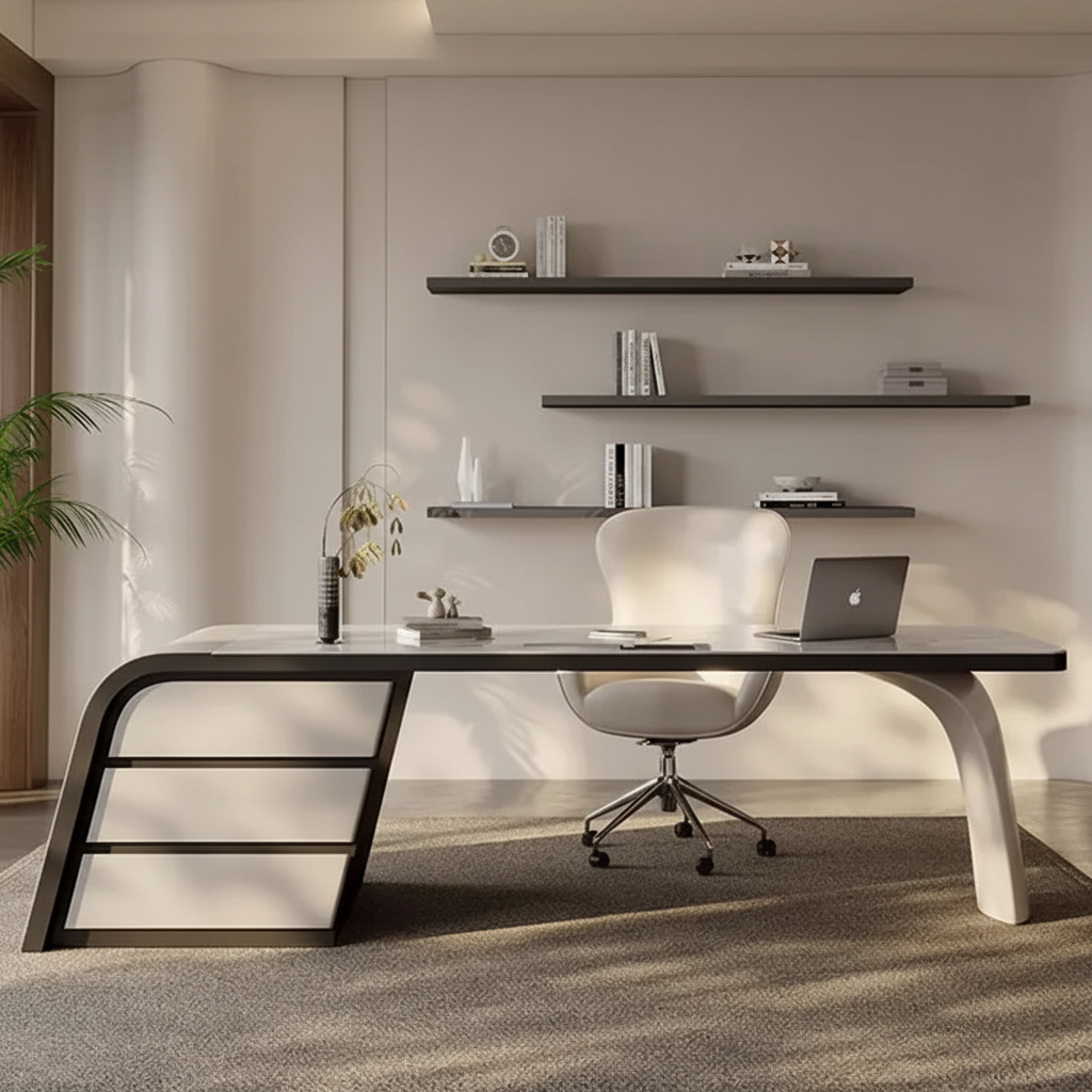 Marble arch desk front view