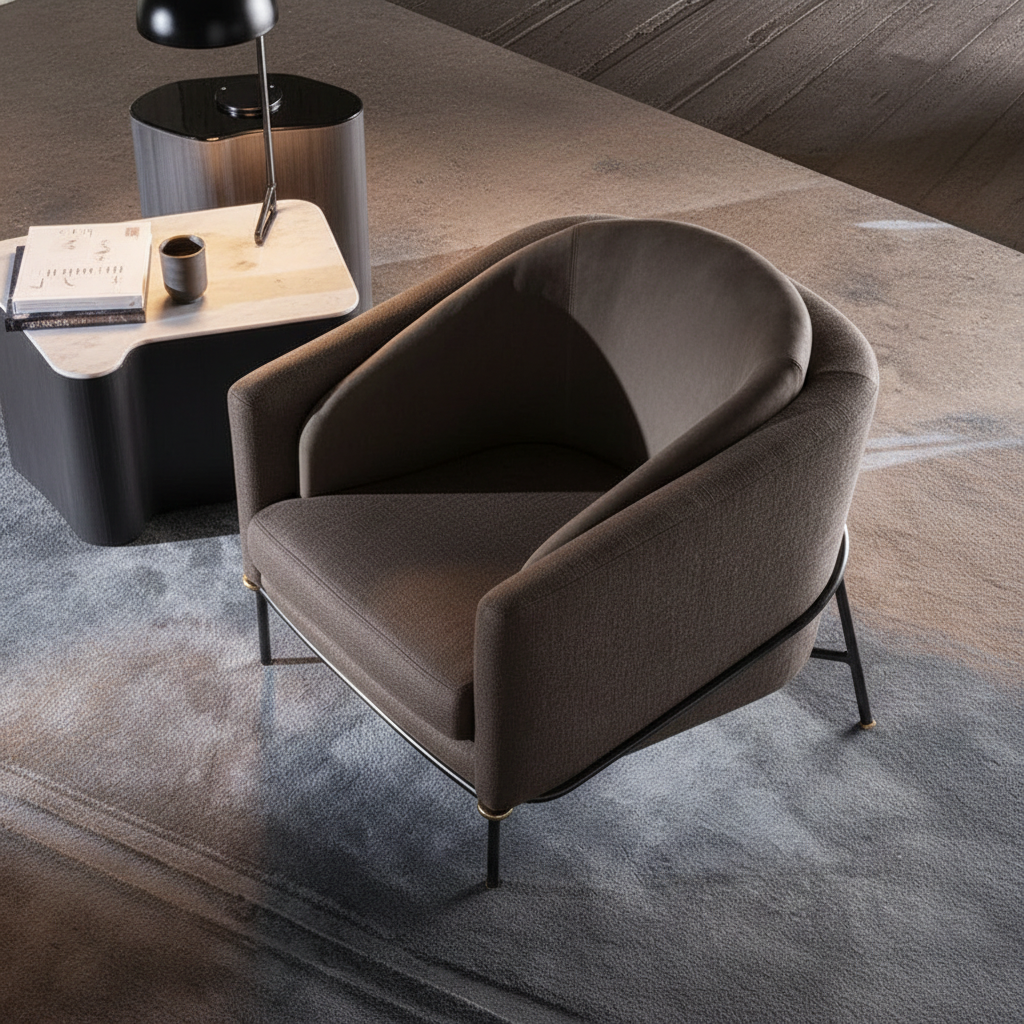 Mocha Barrel Chair – Overhead
