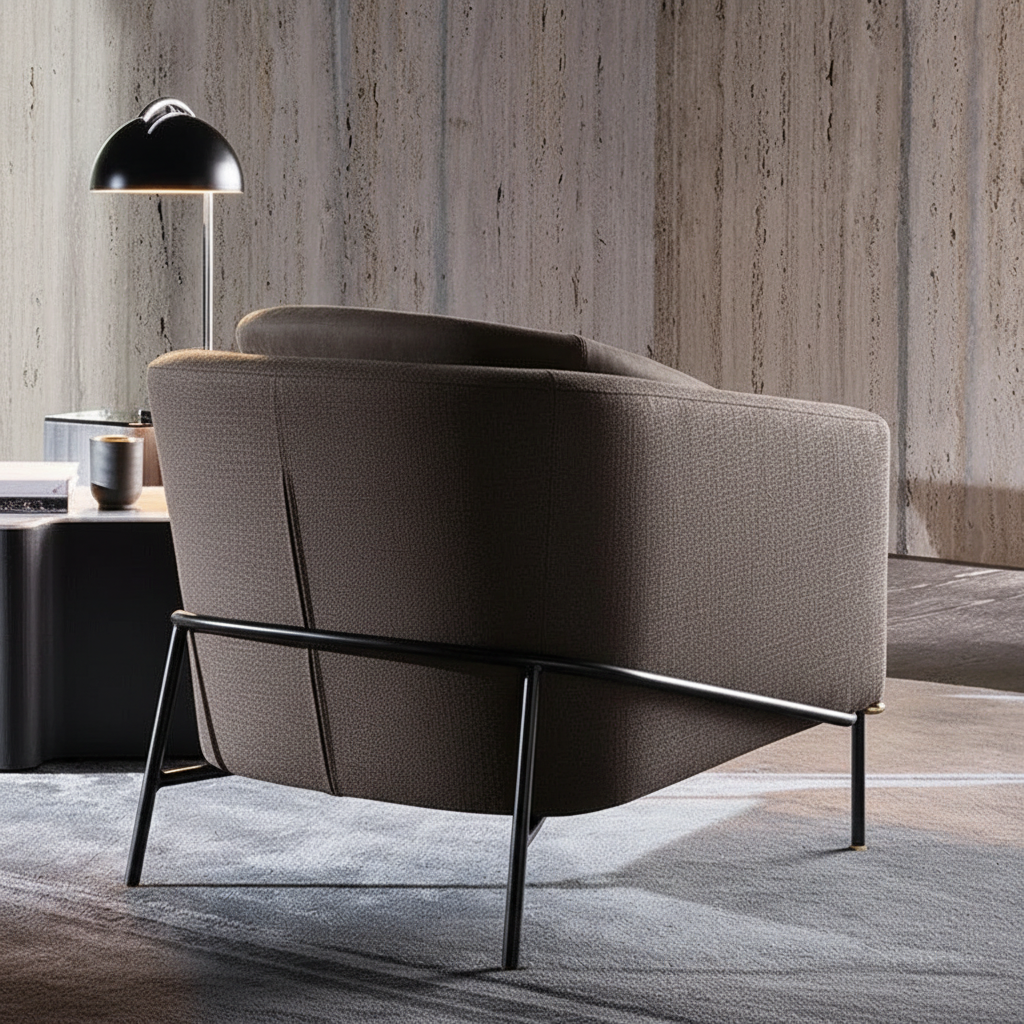 Mocha Barrel Chair – Rear