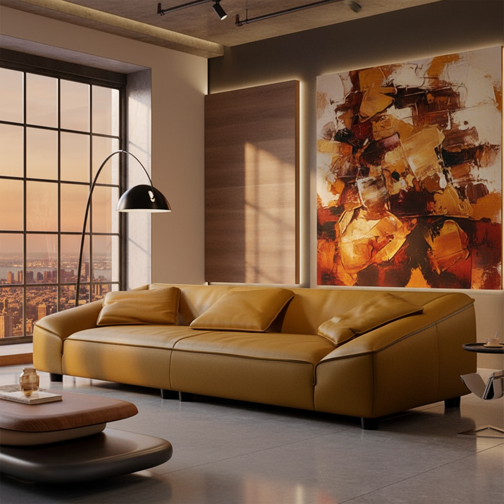 Mustard Leather Sofa 2 Showcase 2