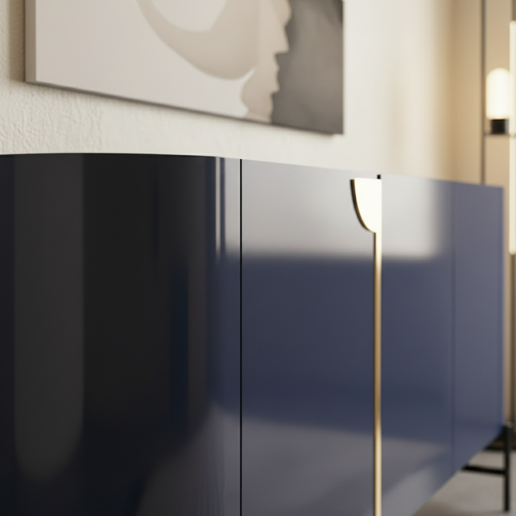 Navy Blue Lacquer Detail