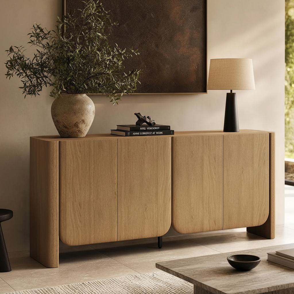 Oak Japandi Sideboard – Front View