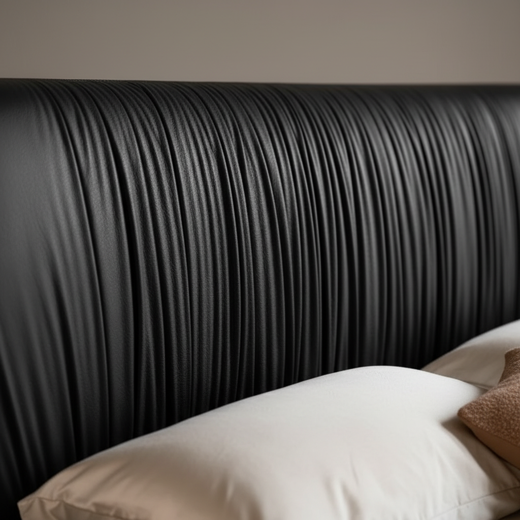Pleated Leather Headboard