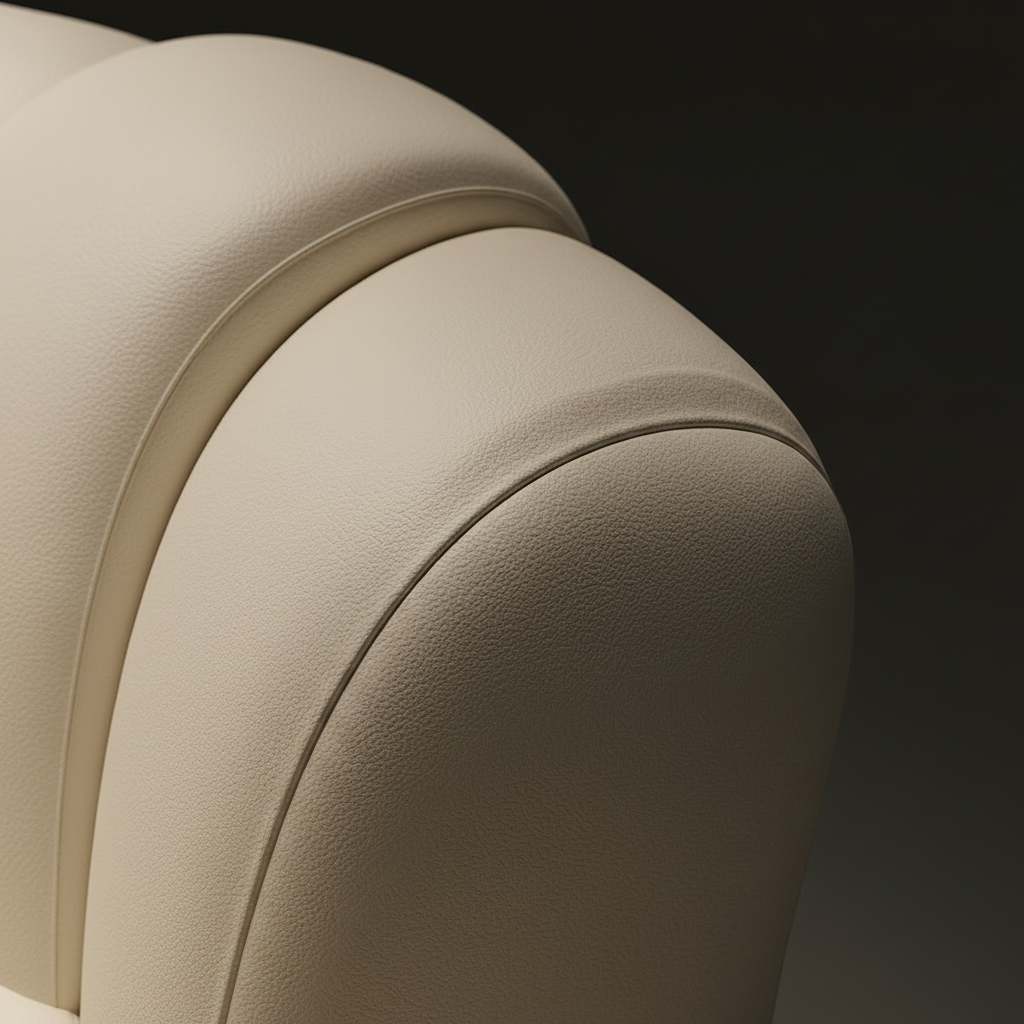 Round Tufted Bed – Armrest Seam