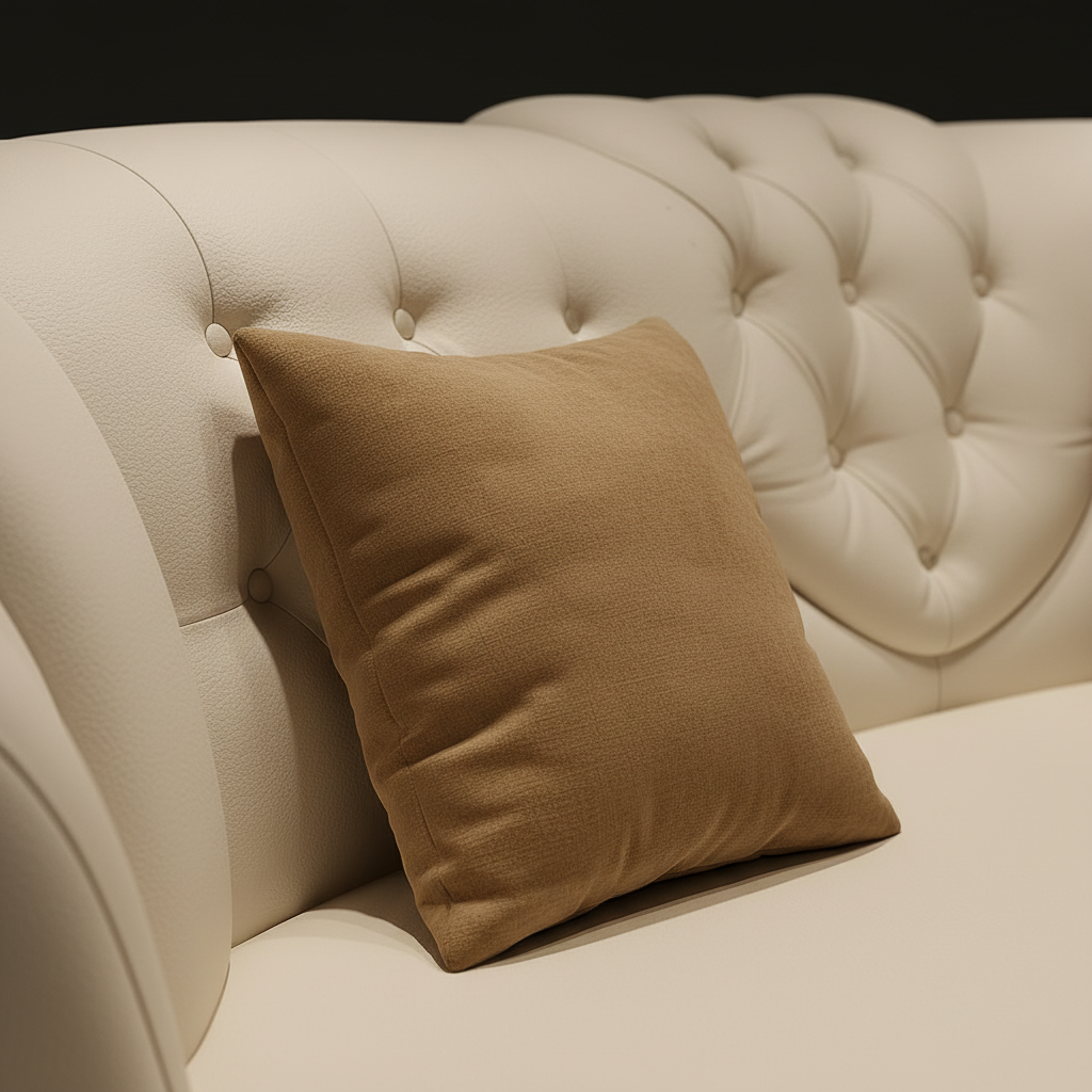 Round Tufted Bed – Pillow & Headboard