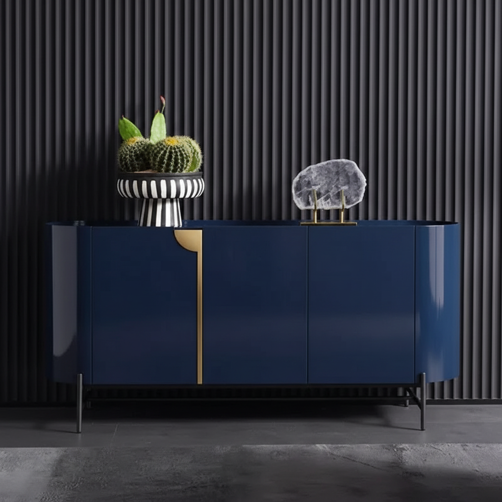 Rounded Sideboard Cognac Hero