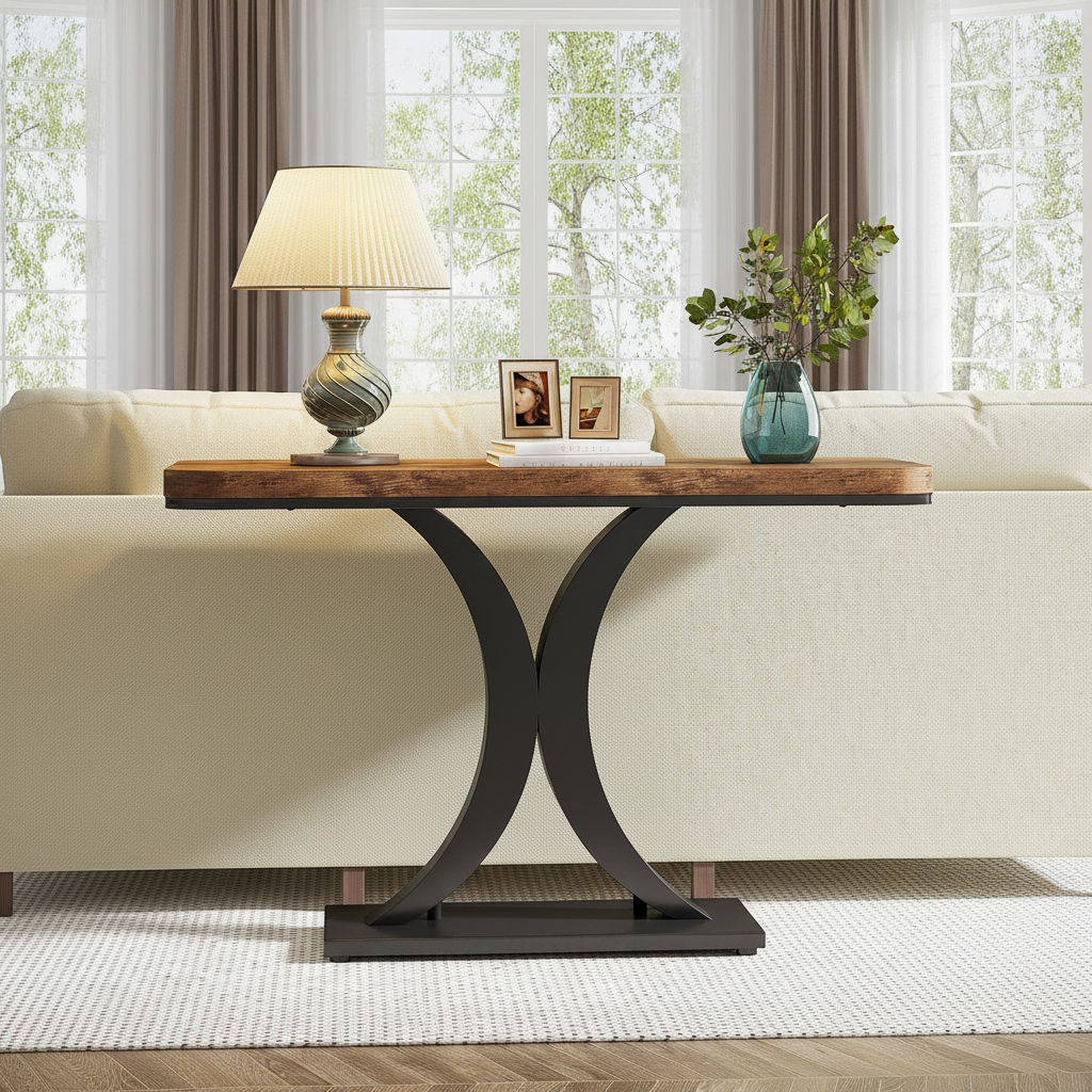 Rustic Console Table – Front View