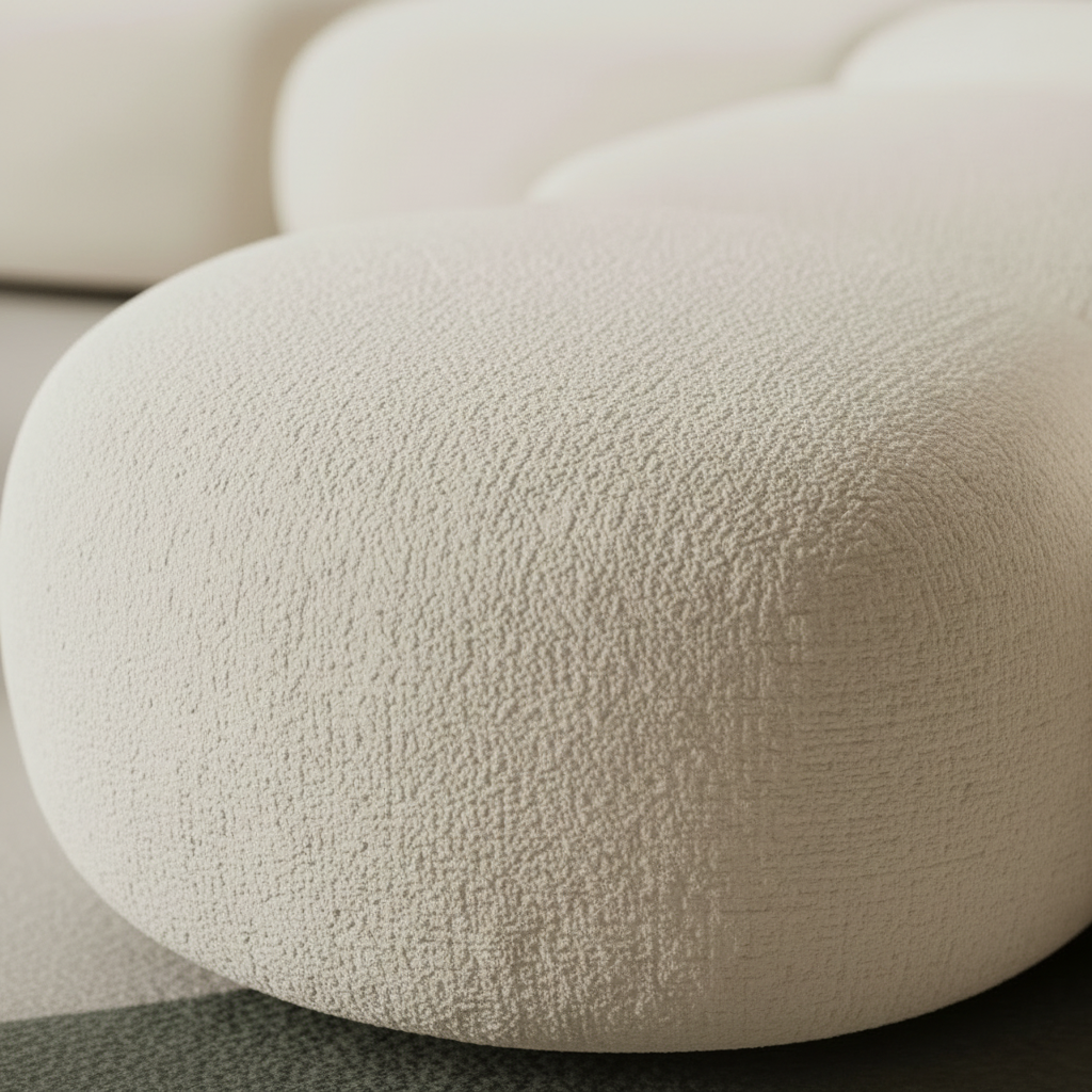 Sculptural Sofa – Extreme Bouclé Macro Close-Up