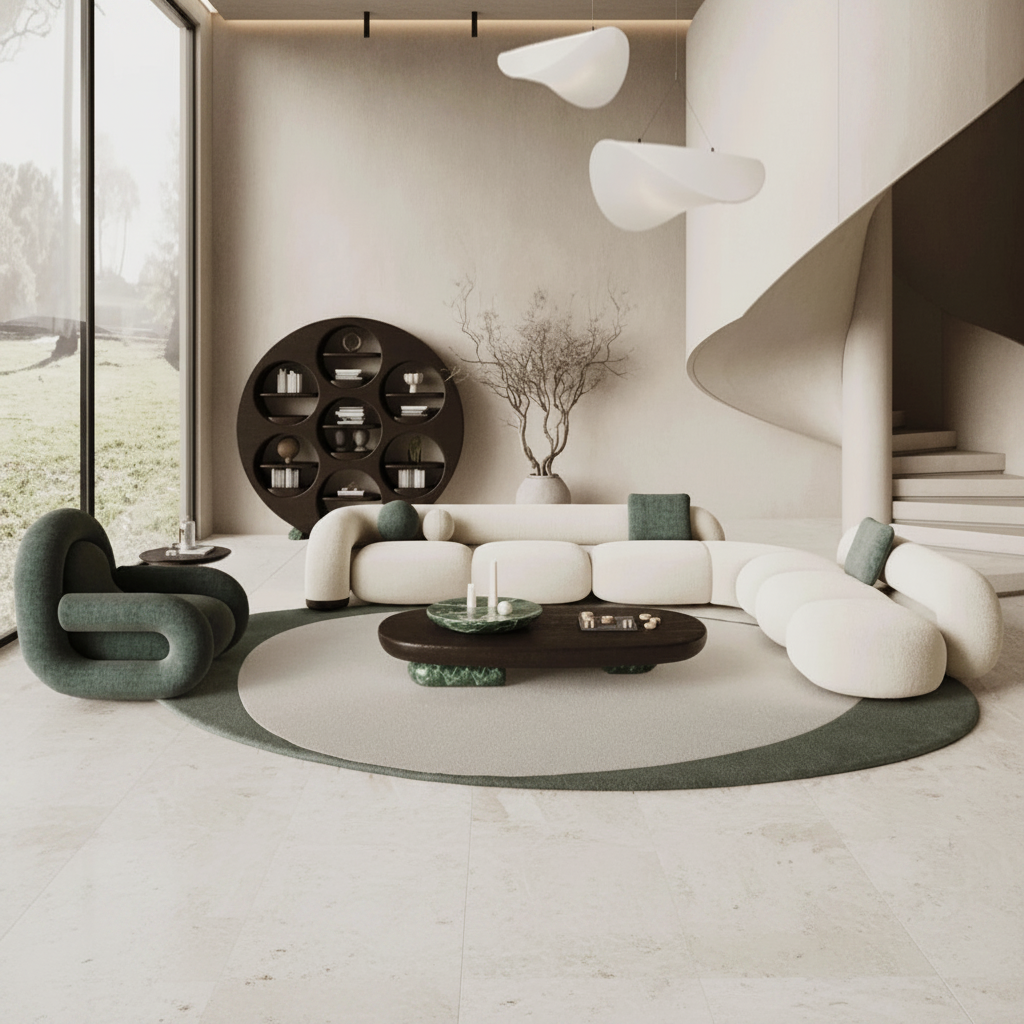 Sculptural Sofa – Front View