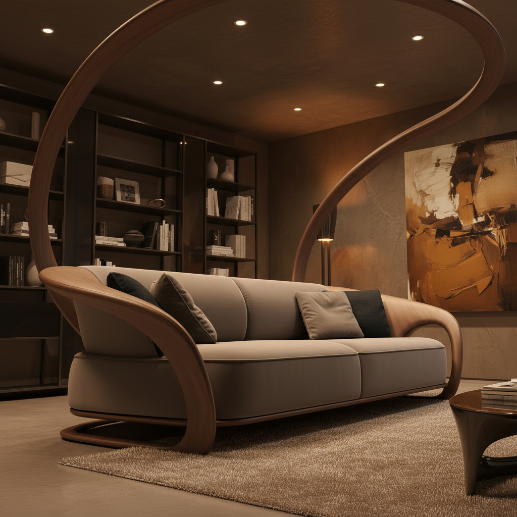Sculptural Sofa – Low Angle