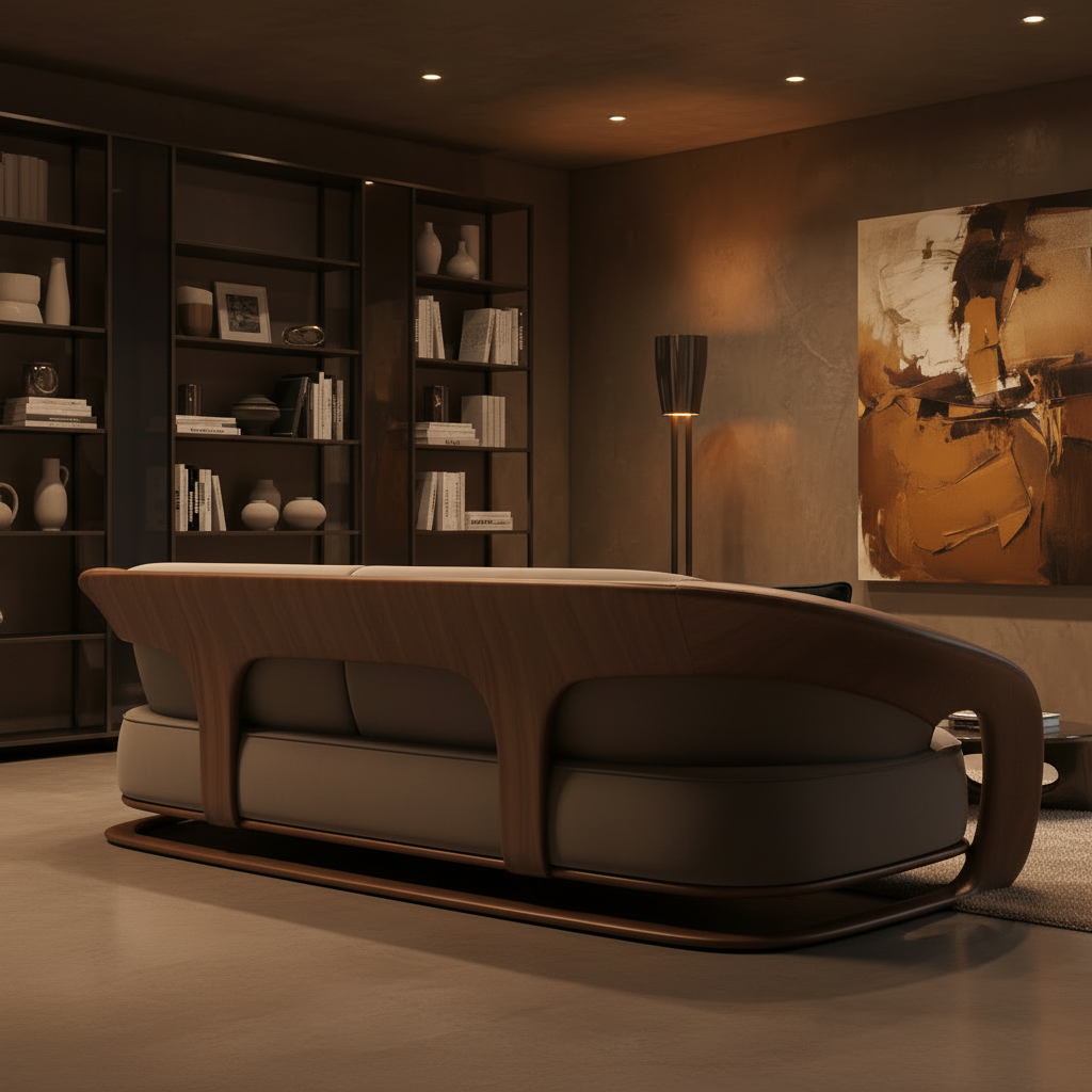 Sculptural Sofa – Rear View