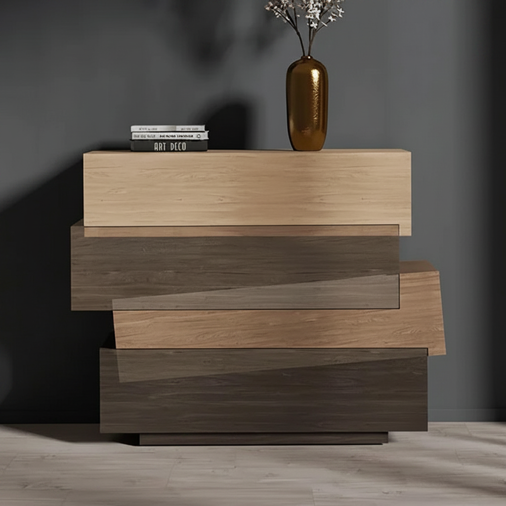 Staggered Drawer Chest – Front Dark Room