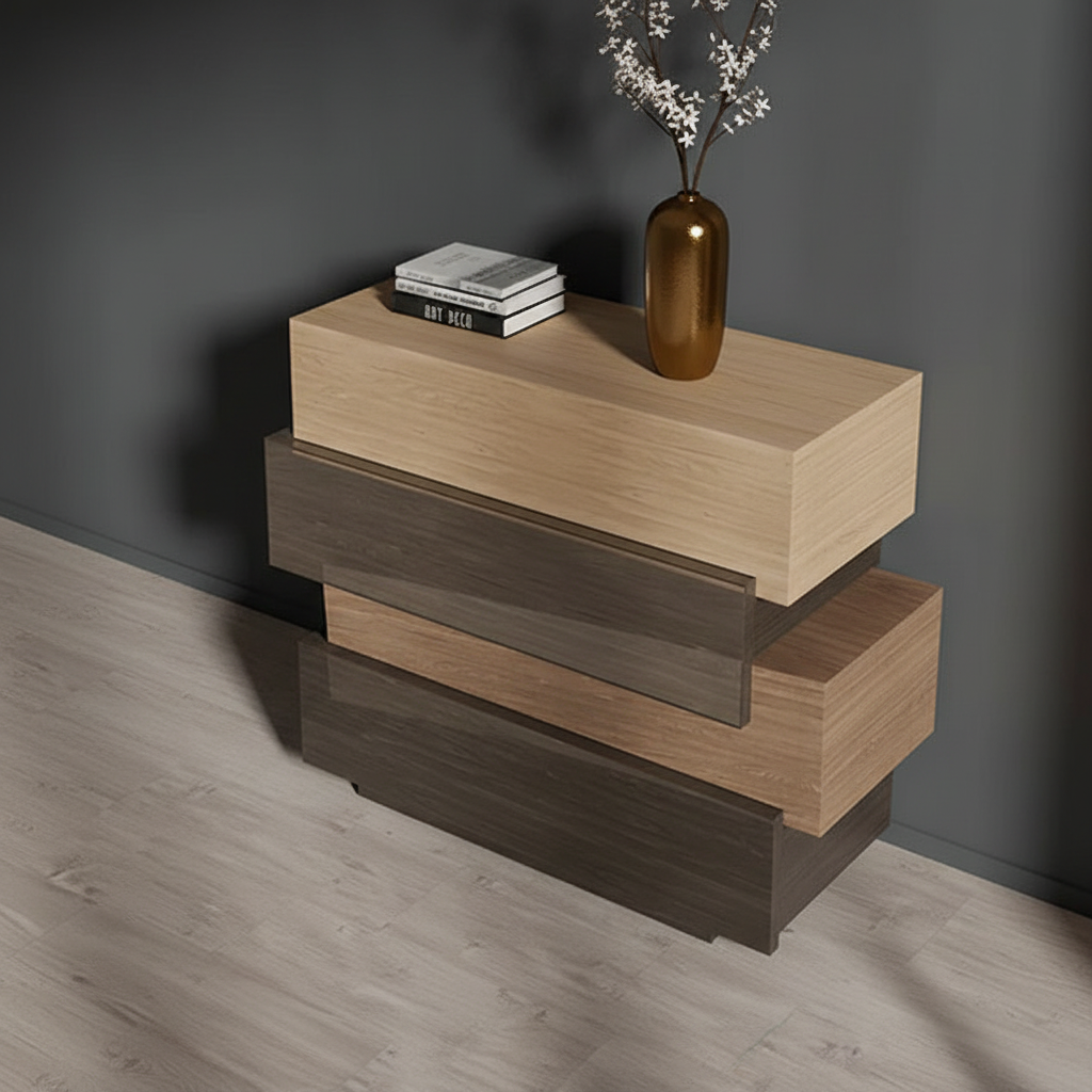 Staggered Drawer Chest – Overhead Diagonal
