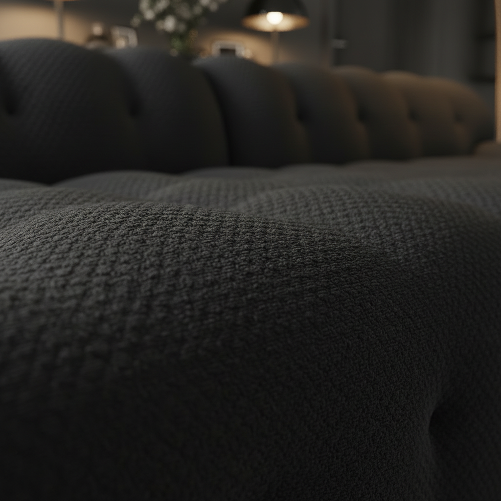 Toscana Black Bouclé Macro 1