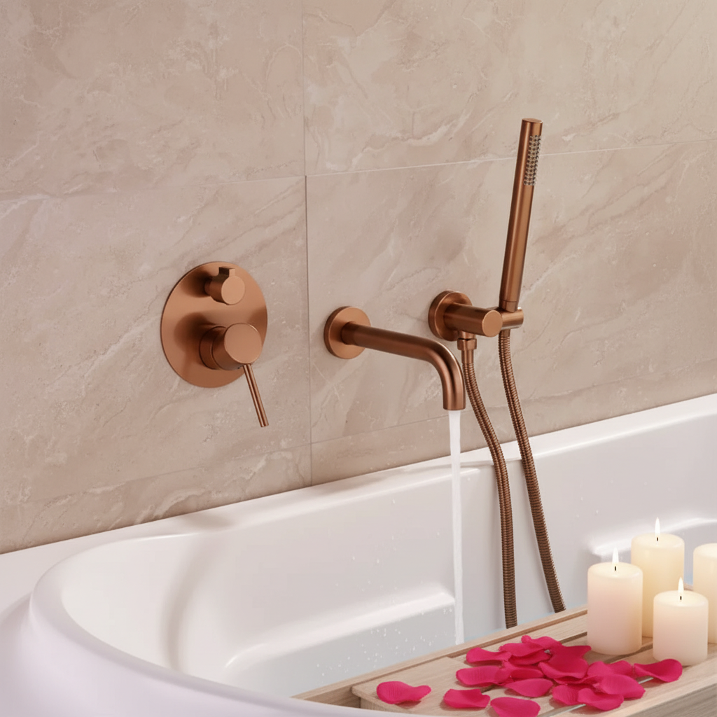 Travertine Romantic Bathroom