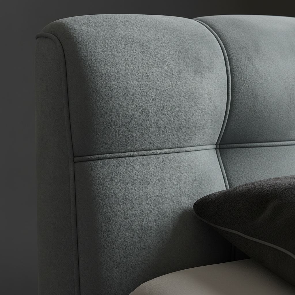 Tufted Bed – Headboard Grid Stitching