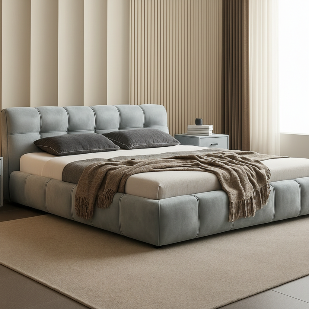 Tufted Bed – Rear 3/4 Headboard