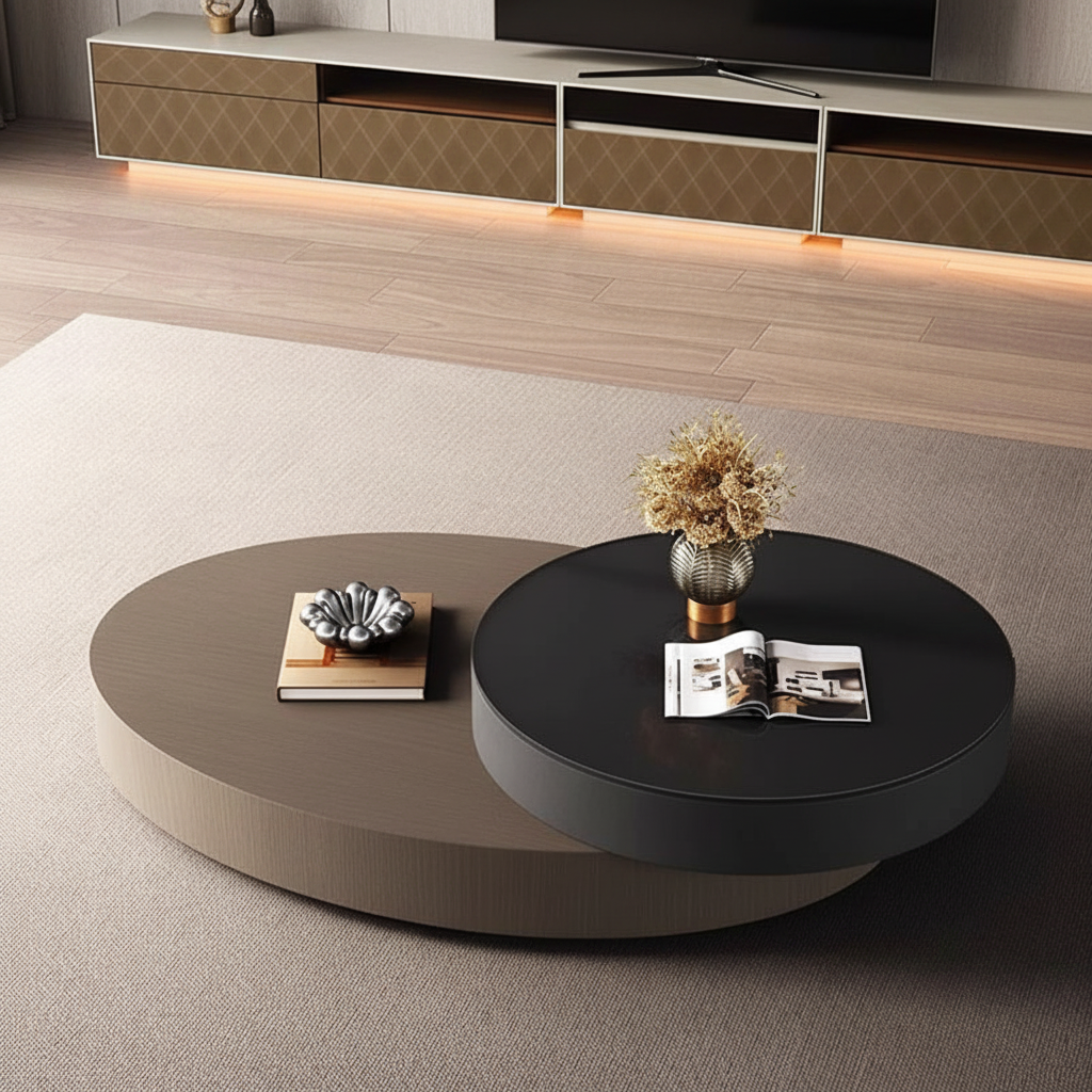 Two-Tone Round Table – Overhead