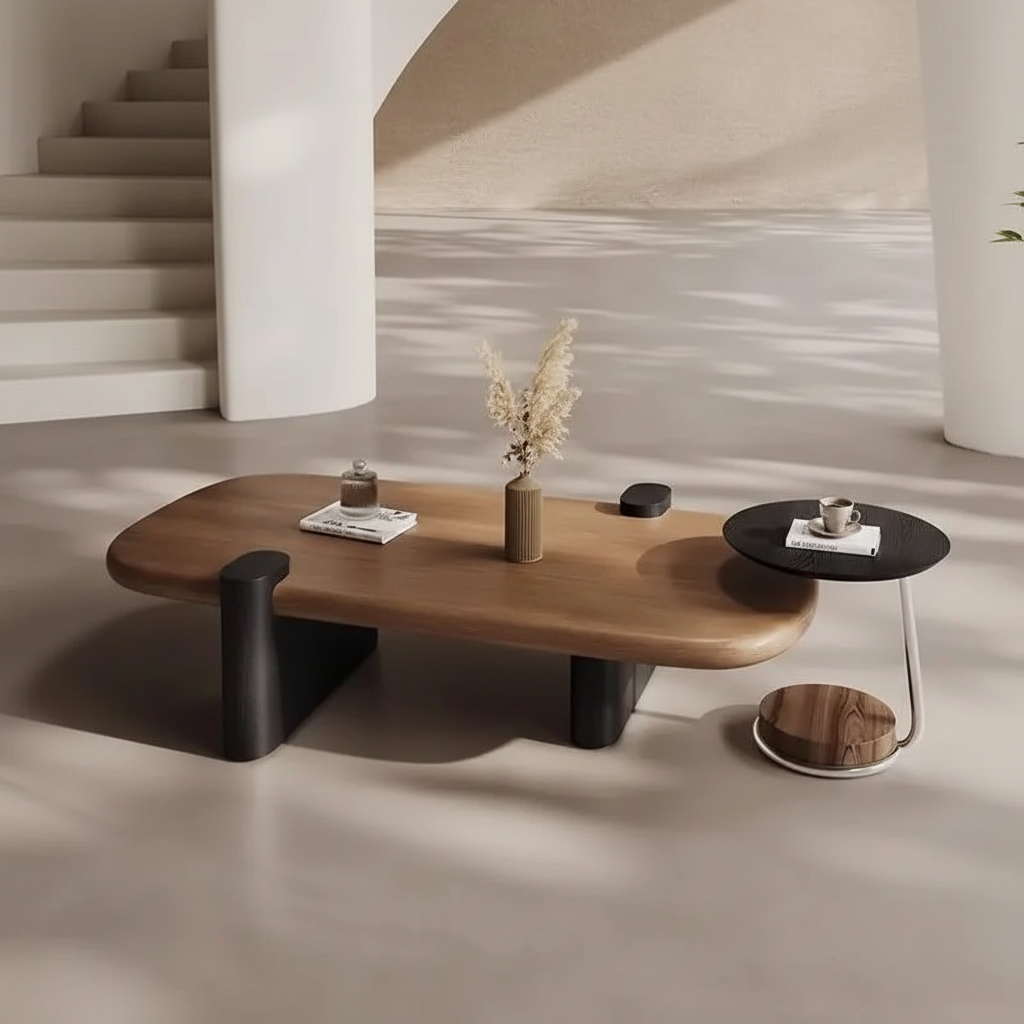 Walnut Cloud Table – Front Right Diagonal