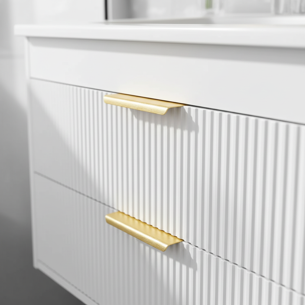 White Fluted Vanity Showcase 4