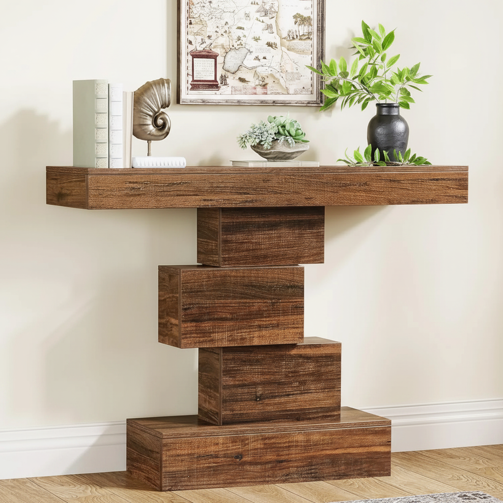 Zigzag Console Table – Underside Low Angle