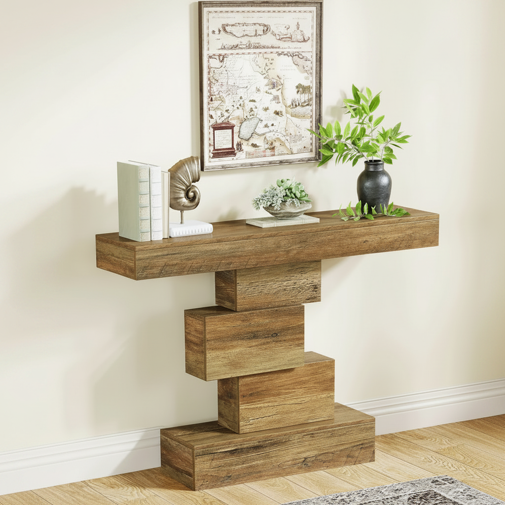 Zigzag Console Table – Wide Lifestyle